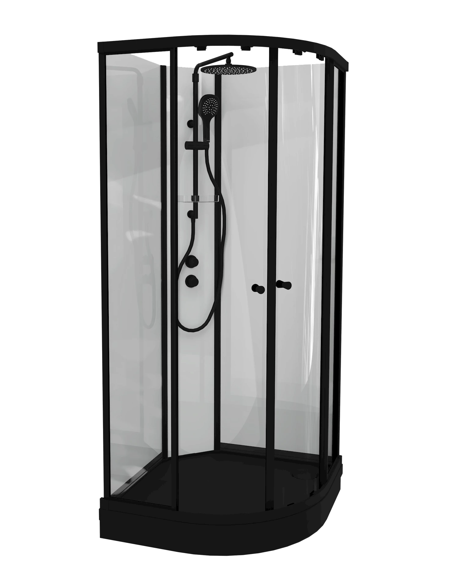 NRF6316655 - Sofia Pluss dusjkabinett, sort - 